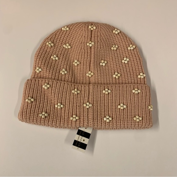Lele Sadoughi Pearl Cluster Beanie & Fingerless Glove Bundle - Nectar - NWT - Picture 3 of 9